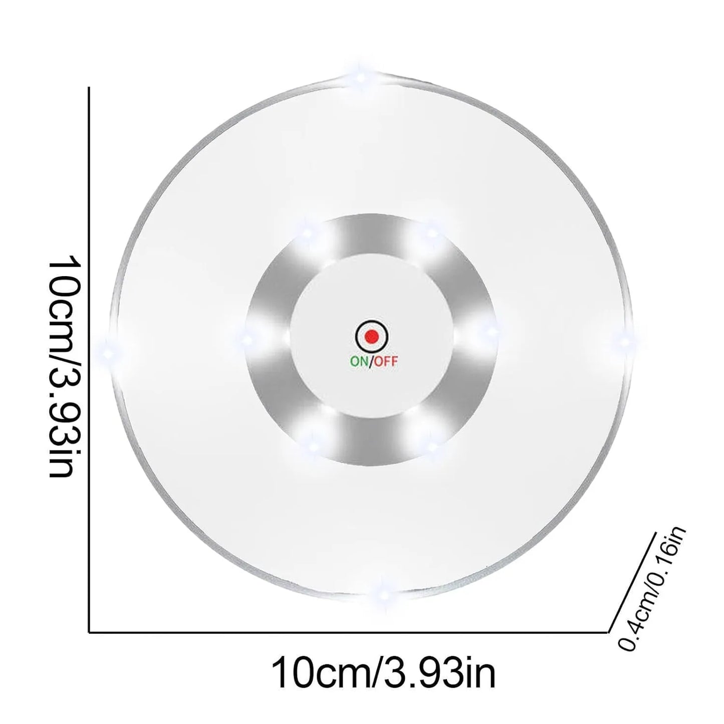 Colourful LED Coasters for Drinks, On/Off LED Disposable Coasters Pack of 1