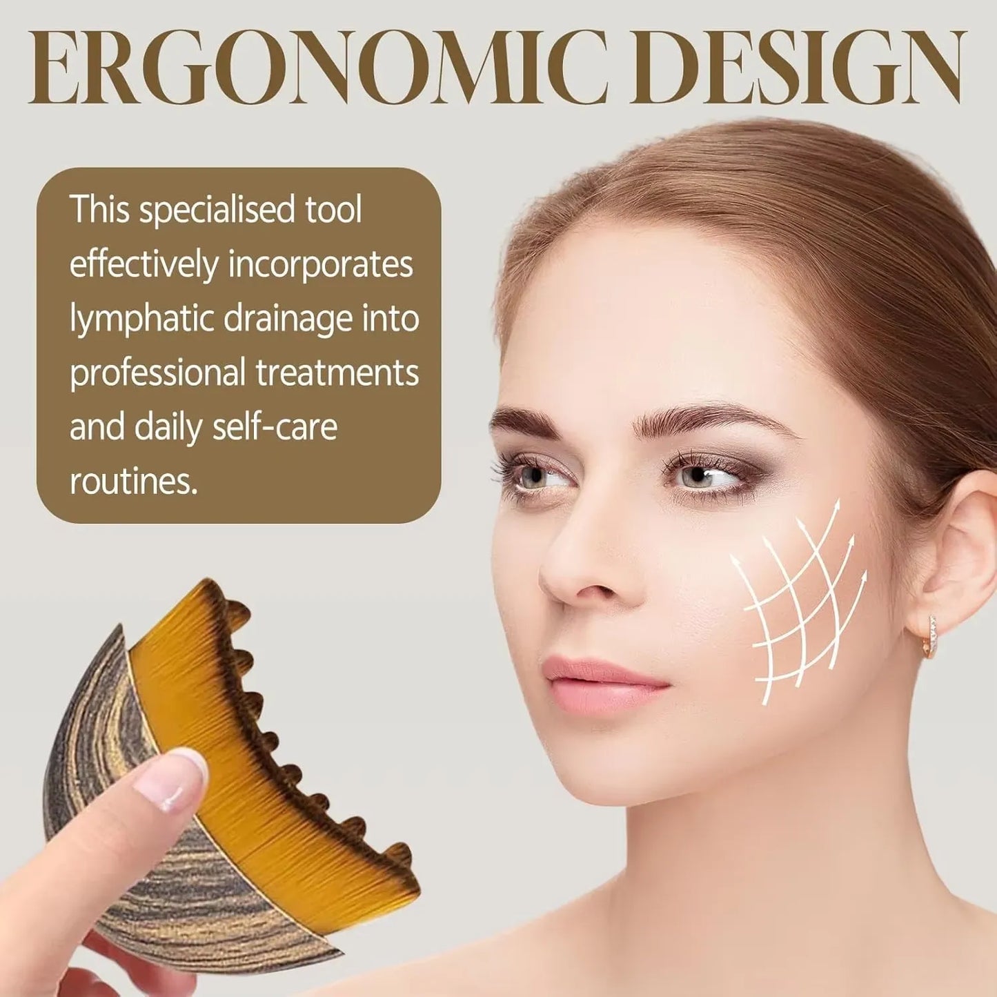 Lymphatic contour face brush
