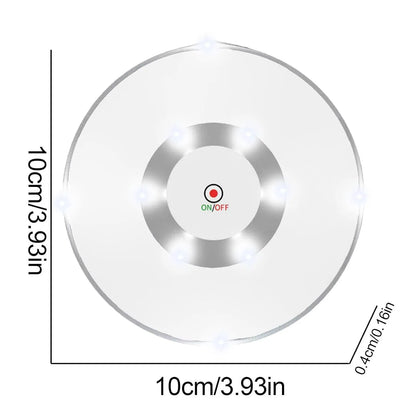 Colourful LED Coasters for Drinks, On/Off LED Disposable Coasters Pack of 1