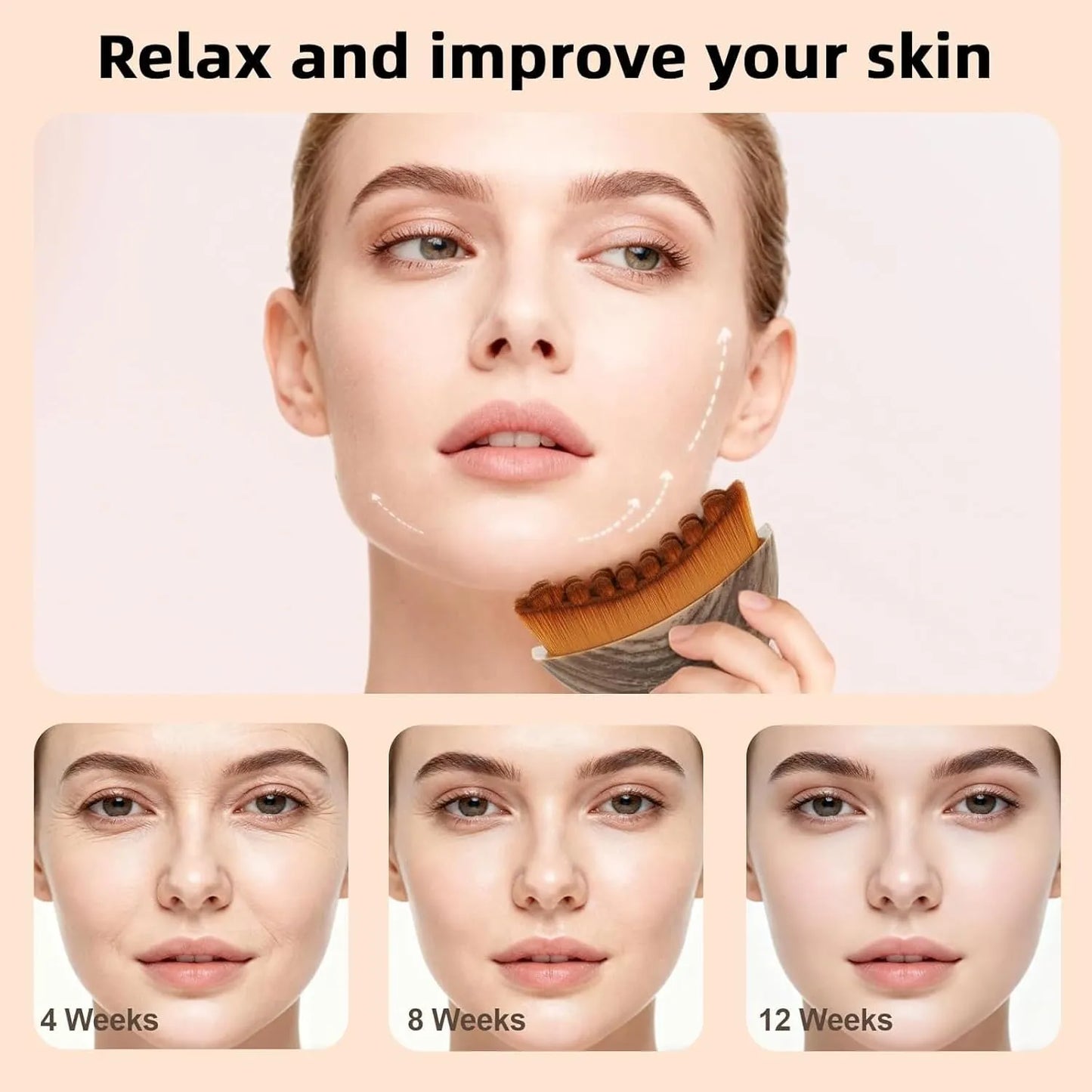 Lymphatic contour face brush