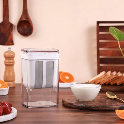 Multifunctional yogurt filter with a fine mesh strainer