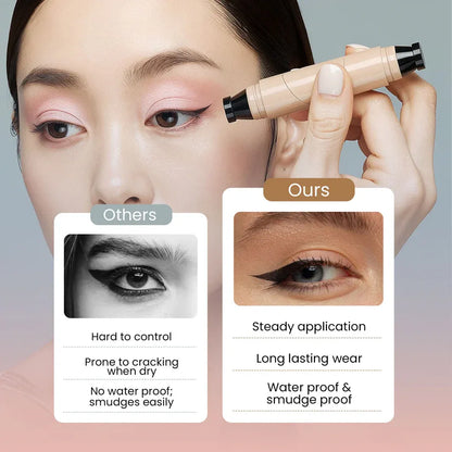 Foldable Cat-Eye Eyeliner Stamp — One-Press Wing, Smudge-Proof