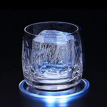 Colourful LED Coasters for Drinks, On/Off LED Disposable Coasters Pack of 1