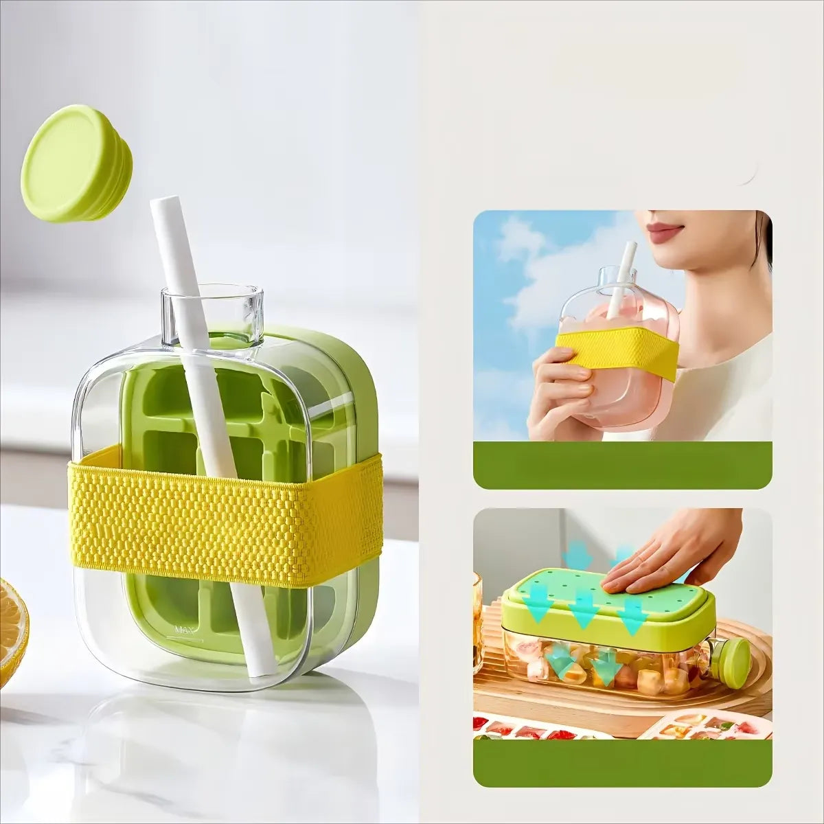 2-in-1 Ice Cube Tray Water Bottle 500ml | Starcore