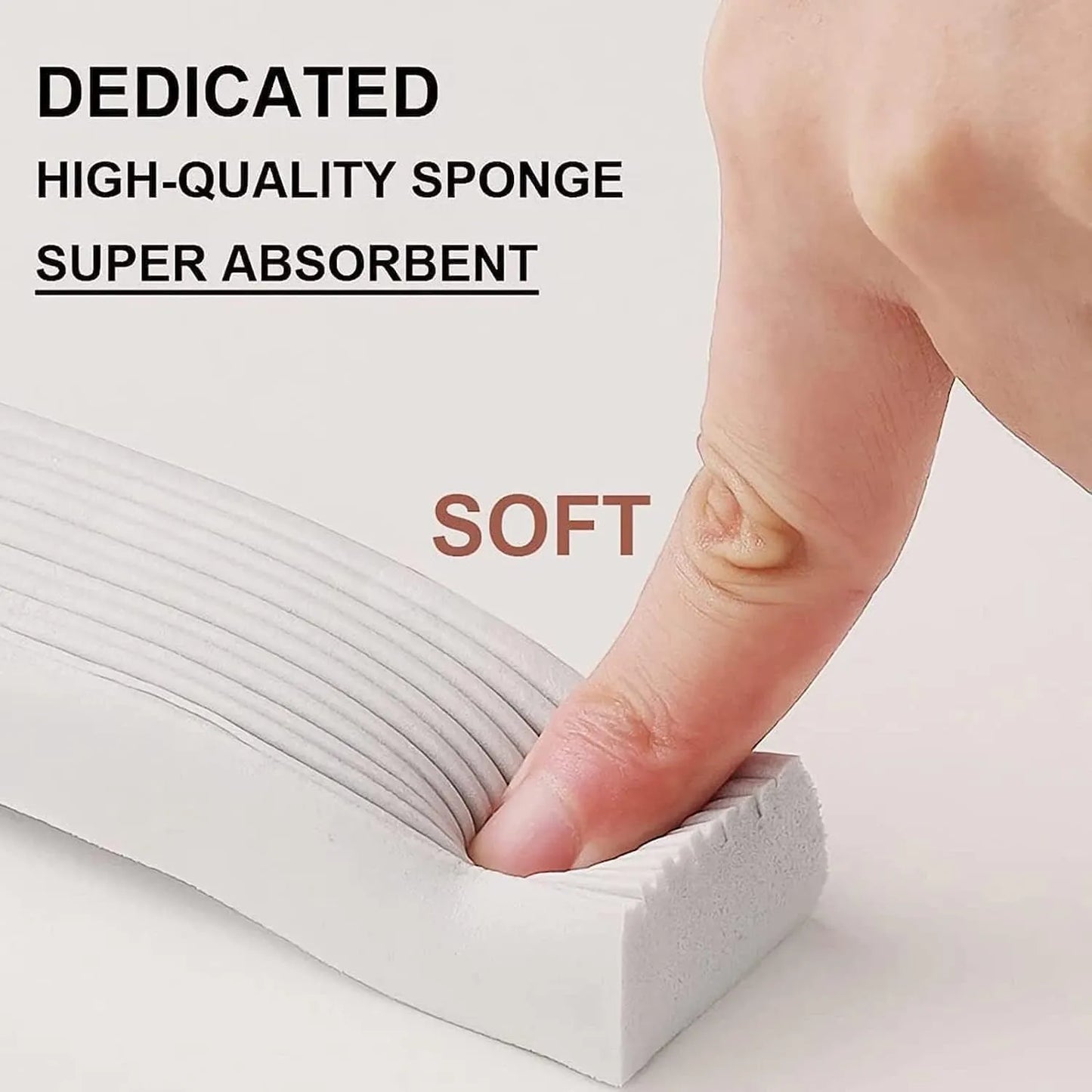 Mini Mop for Kitchen, Floor, Glass, Car & More - 2 Sponges, Self Squeeze, Strong Absorbent, Wet & Dry Use, Multicolour, ABS & Sponge Material