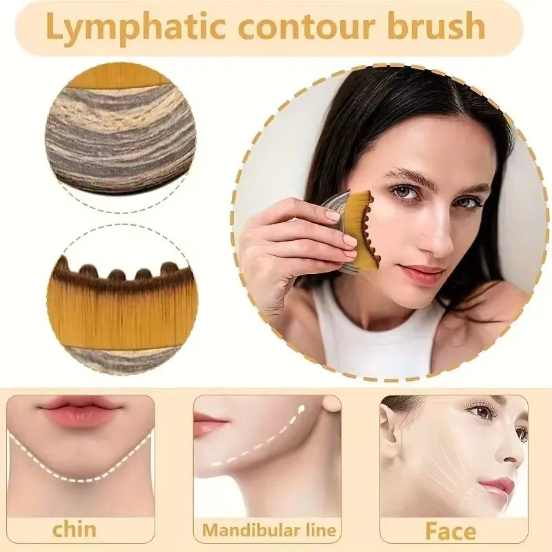 Lymphatic contour face brush