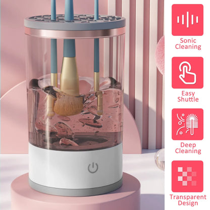 New silicone electric cosmetic brush cleaner makeup brush