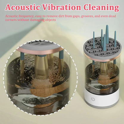 New silicone electric cosmetic brush cleaner makeup brush