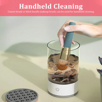New silicone electric cosmetic brush cleaner makeup brush