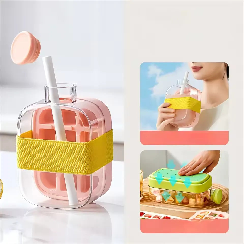2-in-1 Ice Cube Tray Water Bottle 500ml | Starcore