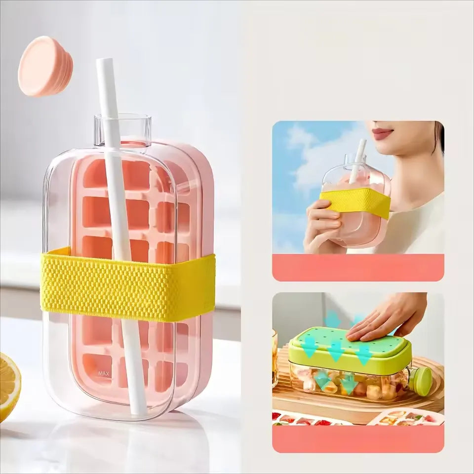 2-in-1 Ice Cube Tray Water Bottle 500ml | Starcore