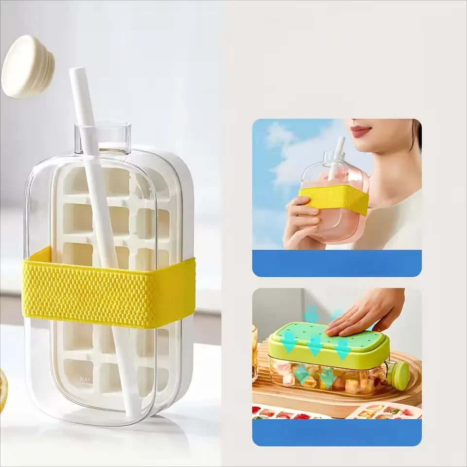 2-in-1 Ice Cube Tray Water Bottle 500ml | Starcore