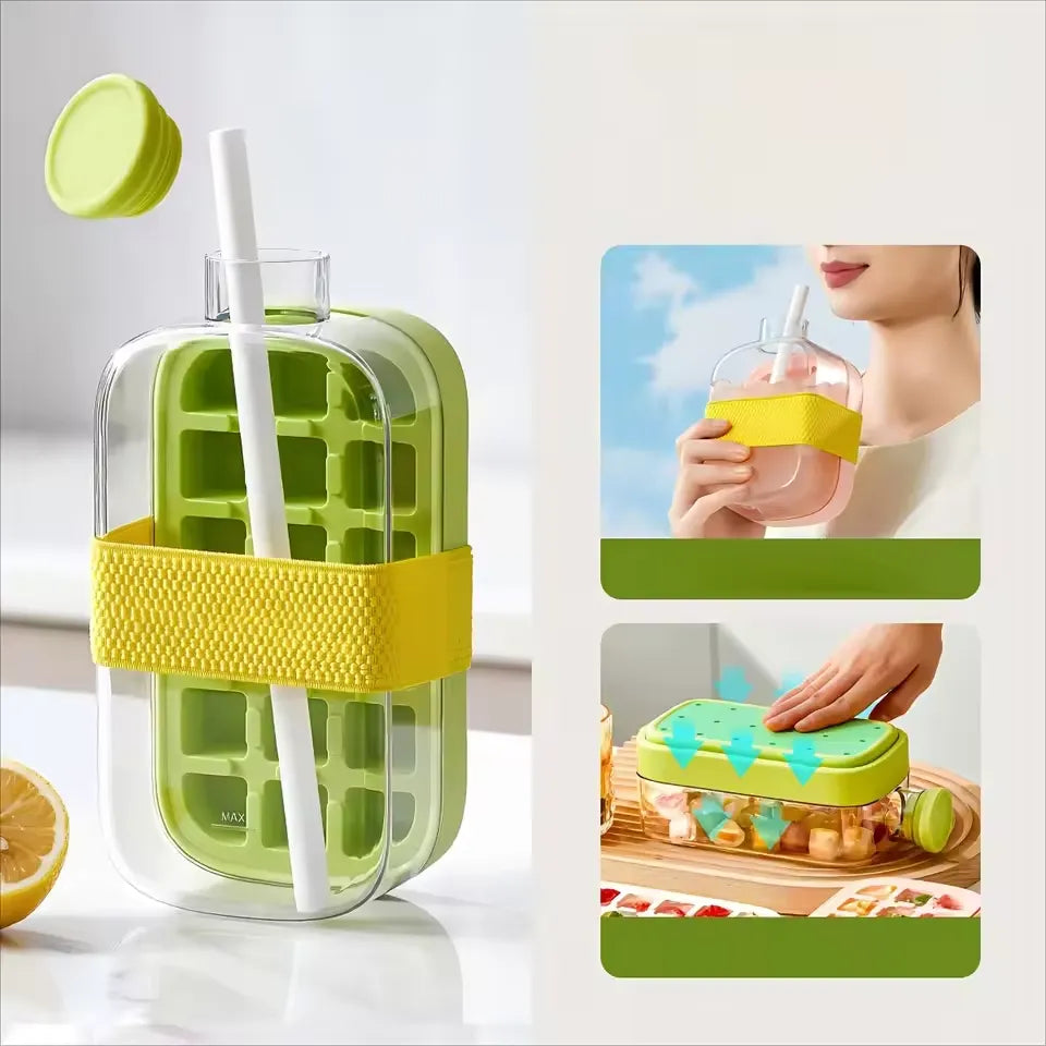 2-in-1 Ice Cube Tray Water Bottle 500ml | Starcore