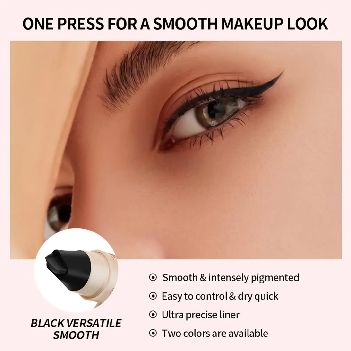 Foldable Cat-Eye Eyeliner Stamp — One-Press Wing, Smudge-Proof
