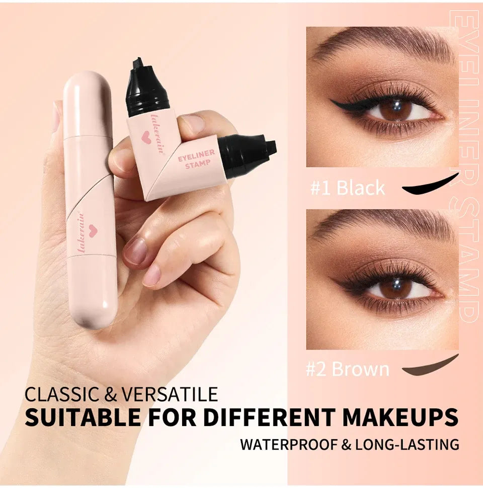 Foldable Cat-Eye Eyeliner Stamp — One-Press Wing, Smudge-Proof