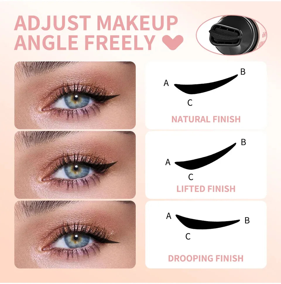 Foldable Cat-Eye Eyeliner Stamp — One-Press Wing, Smudge-Proof