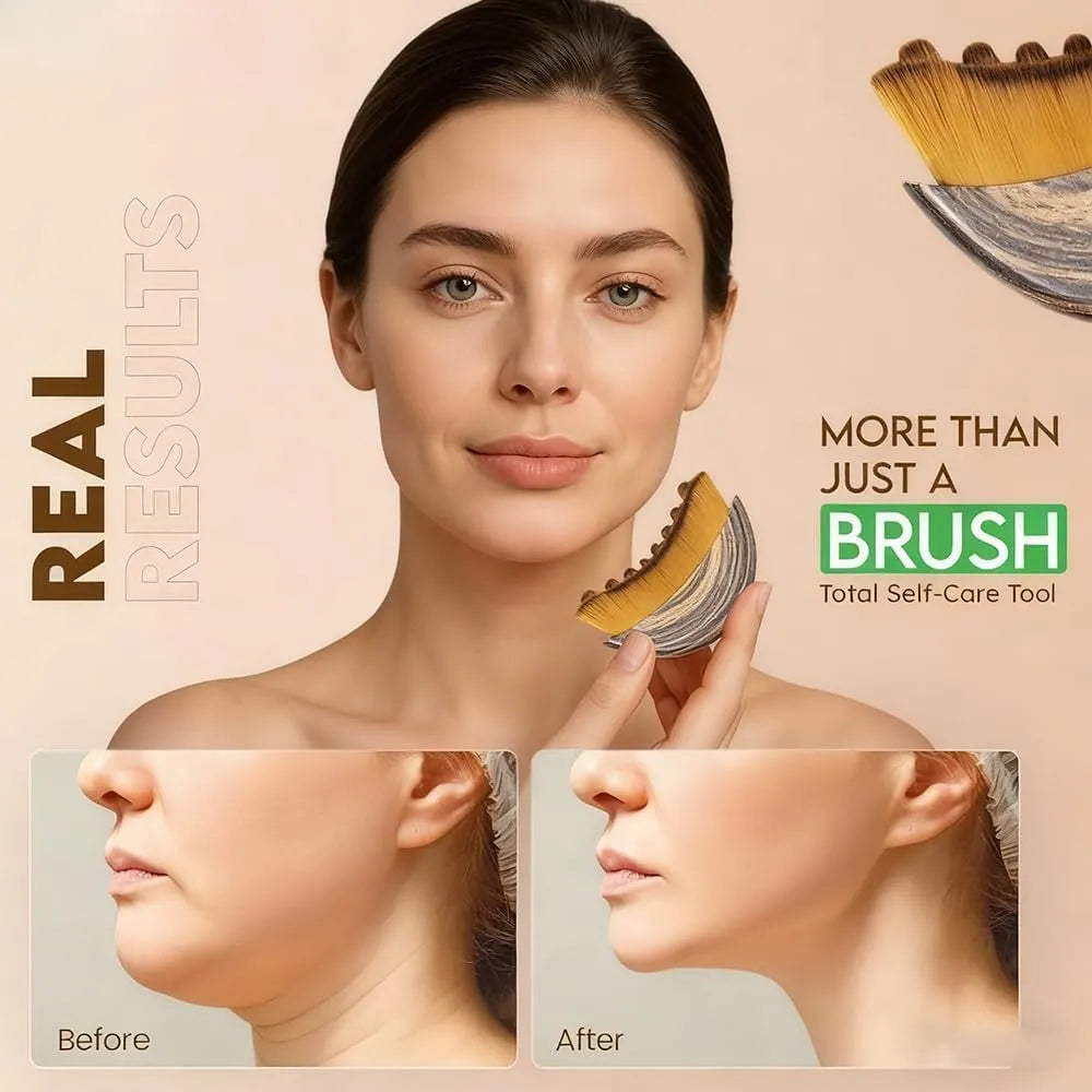 Lymphatic contour face brush